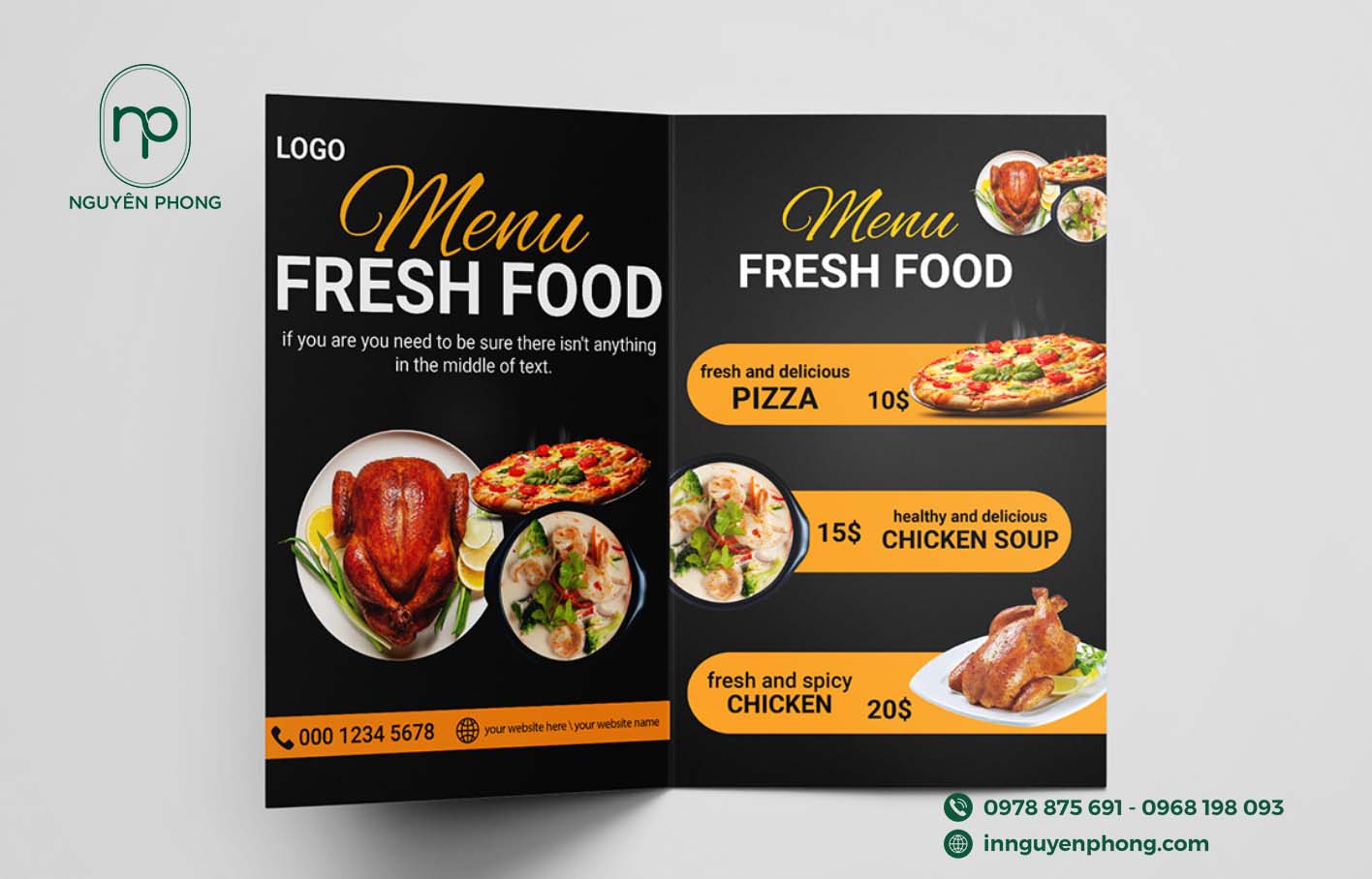 Dịch vụ in menu theo yêu cầu